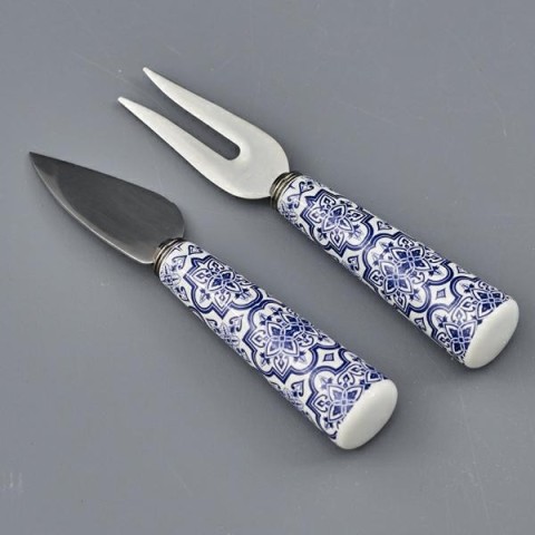 SET 2 PEZZI FORMAGGIO MAIOLICA 13X2.5X2.5